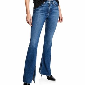 RAG & BONE Bella Slit Hem Wide Leg Flare Jeans